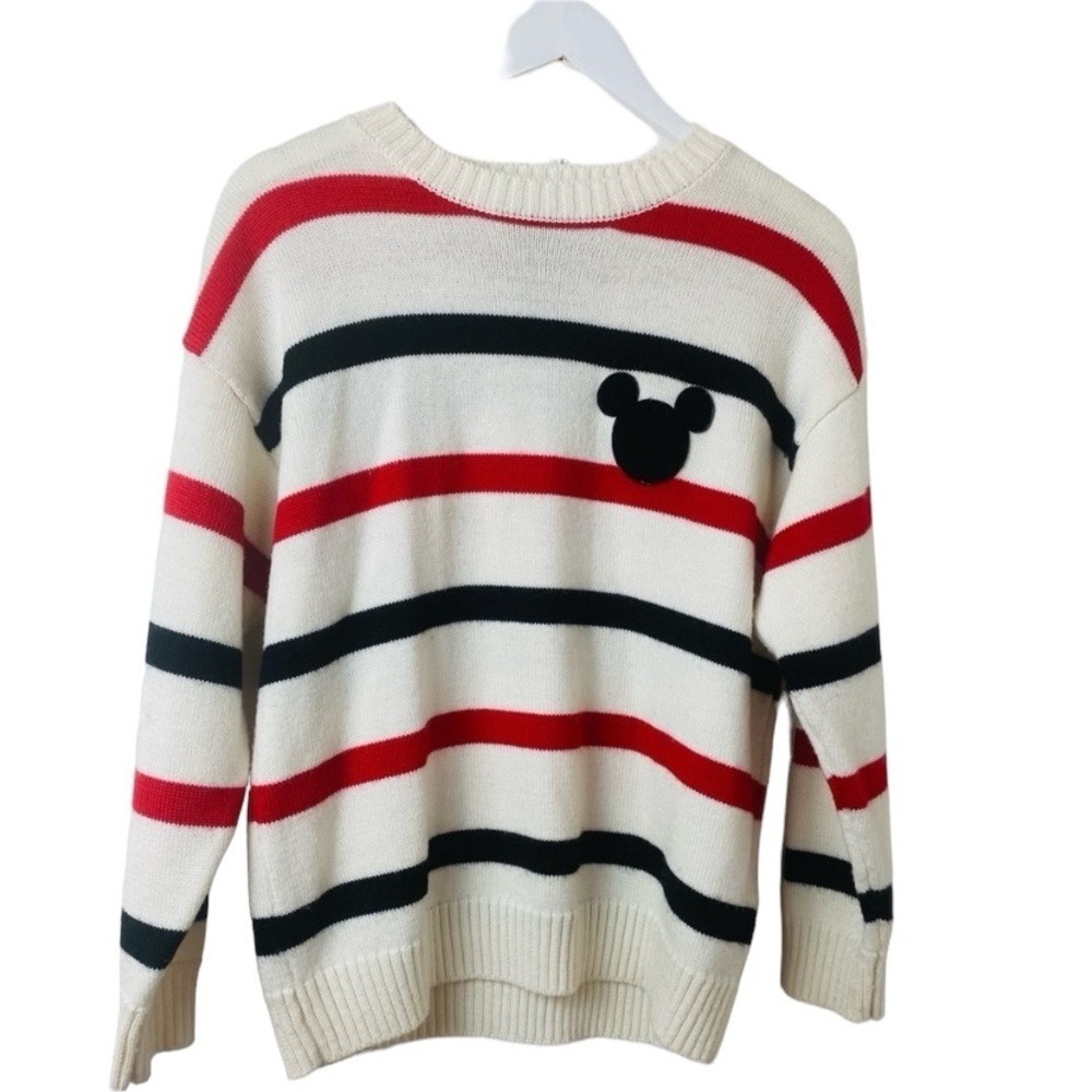 Disney Forever 21 Mickey Mouse Sweater Red White Black  Sz S
